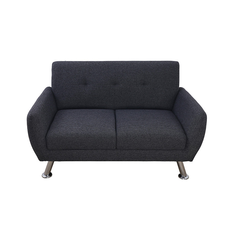 Golden Coast Black Grey Linen 3-Piece Living Room Sofa Set