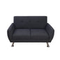 Golden Coast Black Grey Linen 3-Piece Living Room Sofa Set