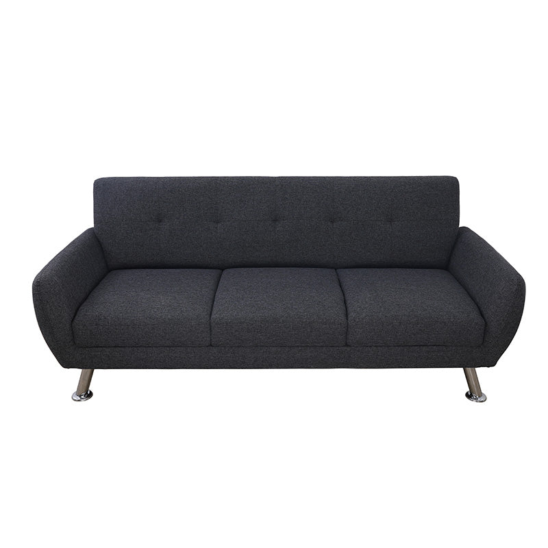 Golden Coast Black Grey Linen 3-Piece Living Room Sofa Set