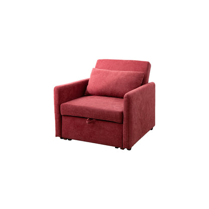 Golden Coast Red Lint Convertible One-Seat Sofabed